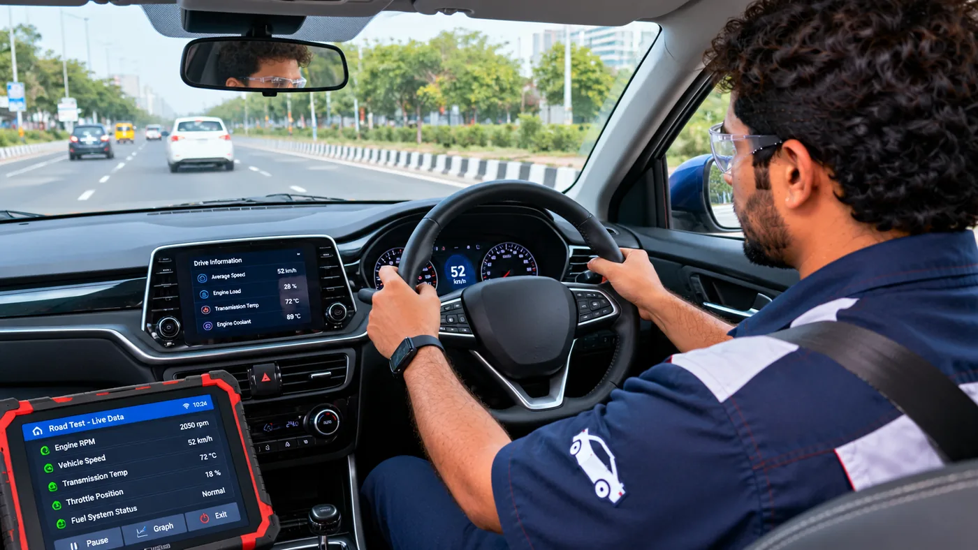 Controlled road test after service